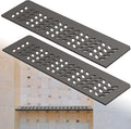 2 Pcs Aluminum Shower Niche Rectangular Shelf Bronze 5/32"/ 4 mm Thick, Petal Design, Matte Bronze Finish for 12" Prefabricated Niches, Fits 5/32" Grout Line