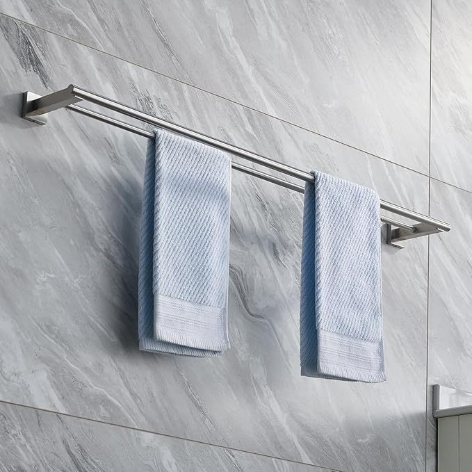 Miyili 36-Inch Bath Double Towel Bar Stainless Steel Bathroom Towel Rack Holder Wall Mount Brushed Finish, A02N90B