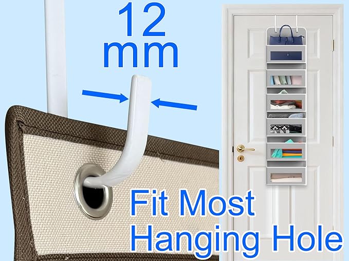 Over the Door Hooks 4Pcs L=5.5" Fit 1 3/8" Door Steel with White Rubber Coating Hanging Towel Robe Clothing Hanger for Bathroom Room Wreath Ironing Board Holder Cute Thin Single Heavy Duty