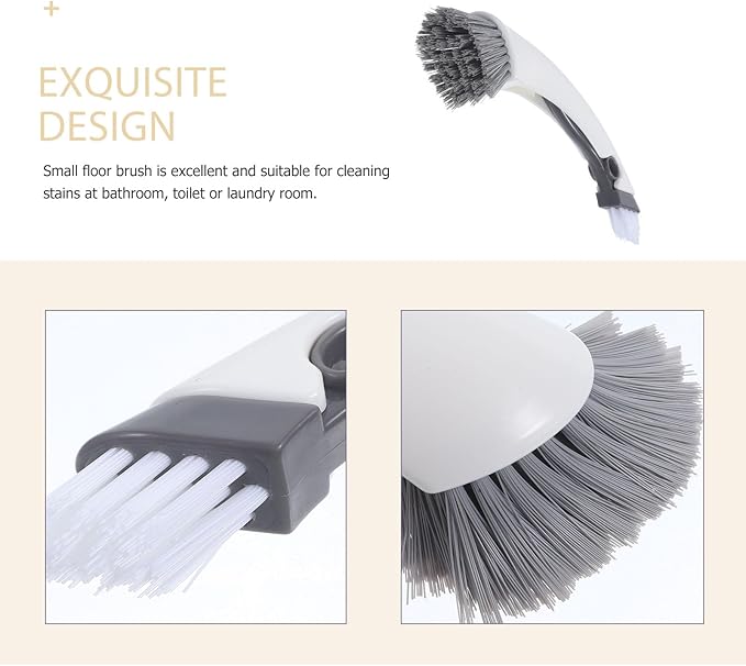 Multi-Functional Washing Machine Cleaning Brush with Dual Heads, Small Scrub Brush for Floor Tile and Bathroom Grout, Detachable Handle for Home Cleaning Random Color Random Color