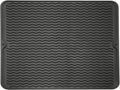 uxcell Silicone Dish Drying Mat for Kitchen Counter, 18 x 16" Dish Drying Pad Heat Resistant Non-Slip for Kitchen Countertop Coffee Mat, Black