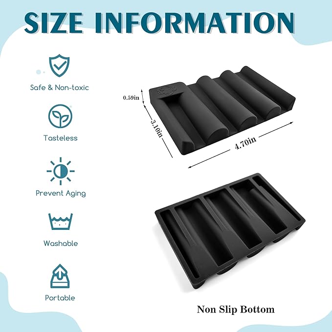 Silicone Soap Dish,Self Draining Soap Holder Perfect for Shower,Bathroom Sink,Kitchen Sink & Travel,Non-Slip Bar Soap Holder Extend Soap Life,Keep Soap Bars Dry Clean (Black-2Pcs)