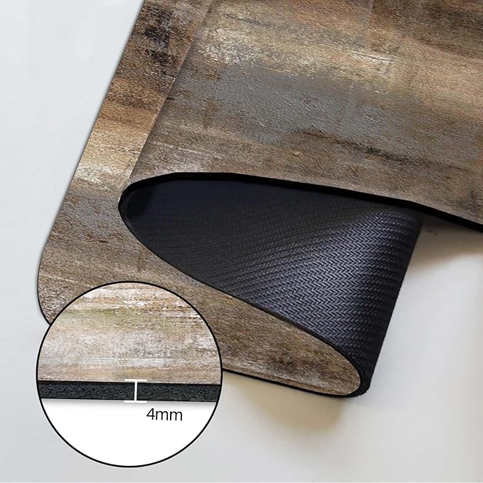 MCALK Dark Brown Kitchen Sink Faucet Mat Splash Guard, Absorbent Quick-Dry Kitchen Sink Mat - Ideal for Splash Guard & Drip Catching with Abstract Art Decor( 1pc 15"x5.5")
