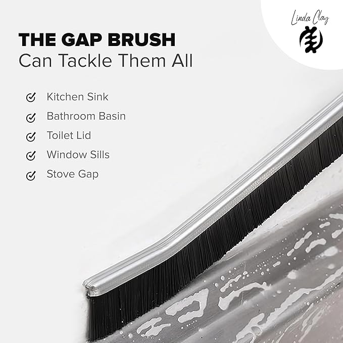 LCF 3Pcs Crevice Cleaning Brush Set – Hard Bristle Crevice Cleaner Brush for Small Spaces, Gap Cleaning Tools for Shower, Sink, Grout & Car Detailing – Pack of 3 Household Home Essentials