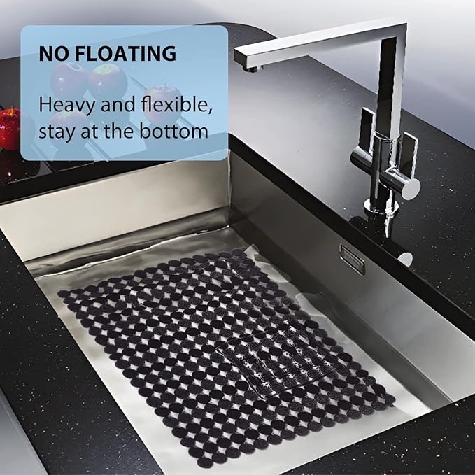 Sink Protectors Mat for Kitchen Sink - 2Pack Adjustable Kitchen Sink Mat Fast Draining - Dish Drying Mat for Dishes And Glassware - Easy to Clean & Diy Cut