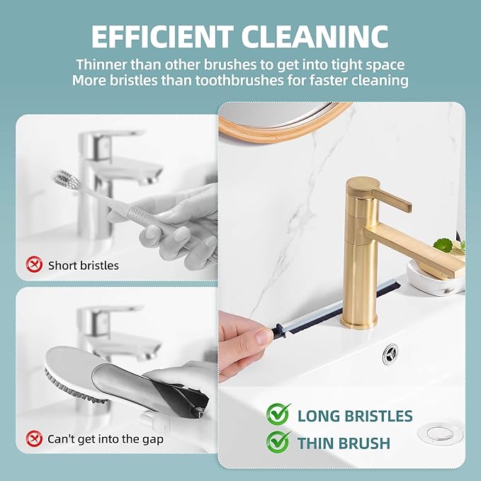 12 Pack Cleaning Brush Set - Hard Bristle Crevice Cleaning Brush - Multifunctional Gap Scrub Brush - Home Essentials for Kitchen Bathroom, Windows Faucets Grout & Car