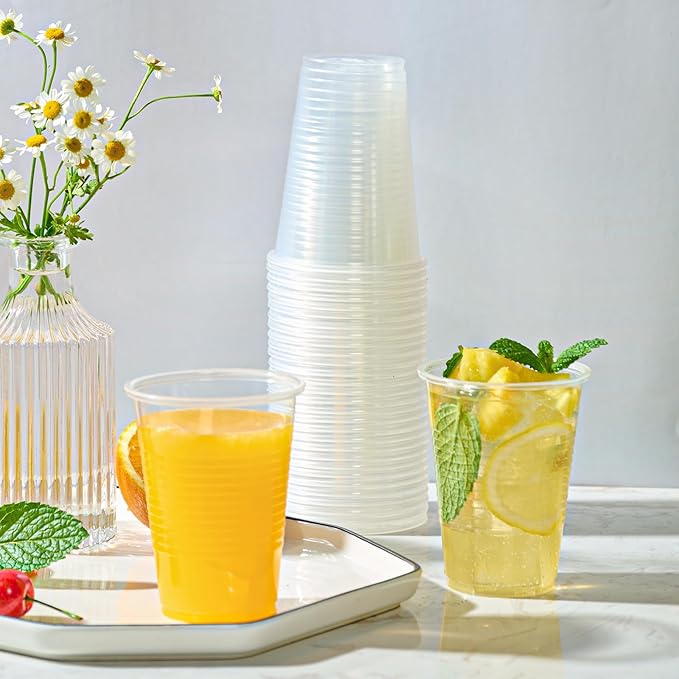 Turbo Bee 2100Pack 9oz Disposable Plastic Cups Bulk, Party Drinking Cups,Plastic Party Cups, Disposable Cups for Wedding,Thanksgiving and Any Parties