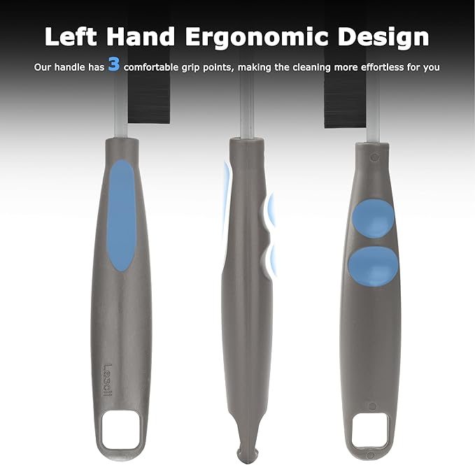 4Pcs Crevice Cleaning Brush, Lescli Hard Bristle Multi-Purpose Cleaning Tools, 2025 New Ergonomic Left Hand Handle Design Gap Grout Cleaneing Brush for Household Use Kitchen Bathroom Toilet Window