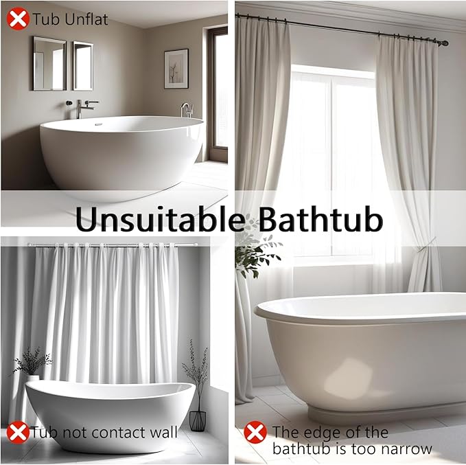 2 Pack Plastic Bathtub Water Splash Guards,Tub Corner Guards to Keep Water in Tub, Self-Adhesive & Prevent Shower Water from Splashing Out.