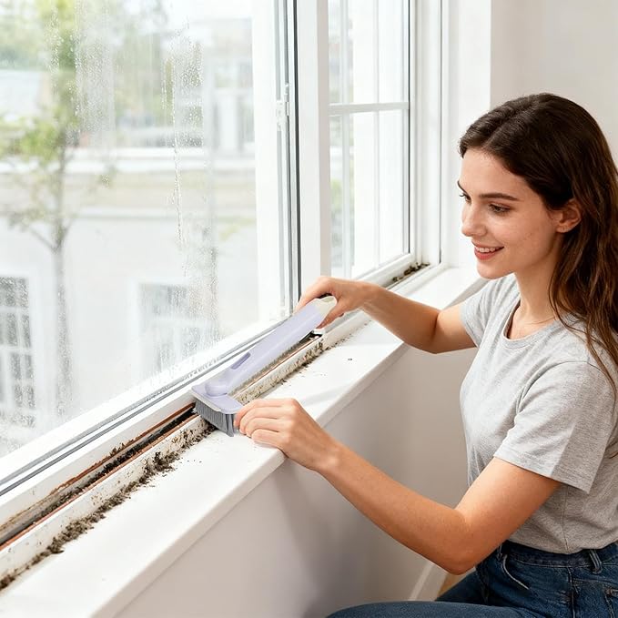 Crevice Brush - Grout 360-degree Rotating Brush | Household Crevice Cleaning Tool,for Shower Bathroom Toilet Kitchen Home Industrial Floor Tile Wall Window