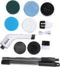 Electric Rotate Scrubber, Cordless Bathroom Scrubber Cleaning Brush with Multiple Heads Extension Pole Shower Cleaning Brush Adjustable & Detachable Handle for Bathroom Kitchen