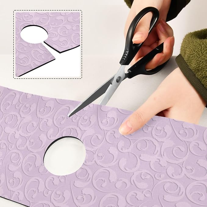 Kitchen Sink Splash Guard 1 PC 14.7 Inch Sink Faucet Mat Splash Guard for Bathroom Countertop Water Absorbent Foldable Cuttable Soft Washable Floral Vintage Purple