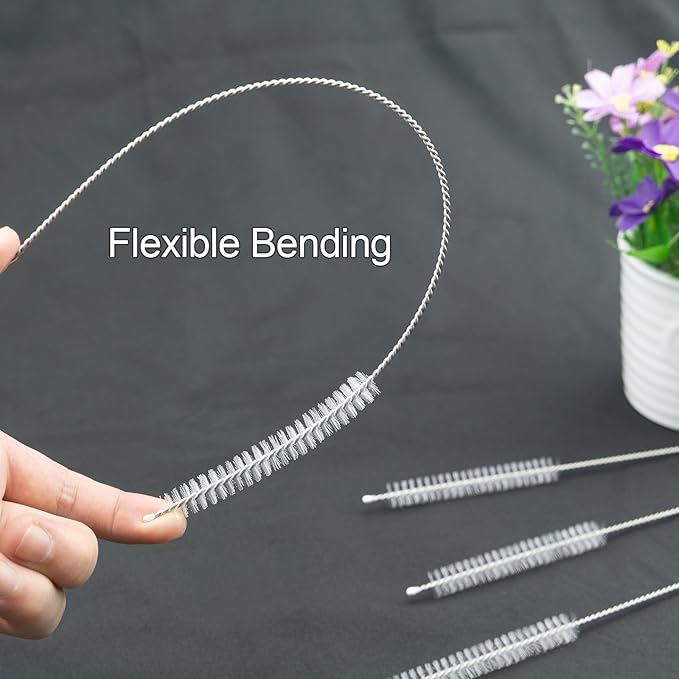 Straw Cleaner Brush for Stanley, 6Pcs Reusable Extra Long Straw Cleaning Brush for 14oz 20oz 30oz 40oz Stanley Mug, Cleaning Brushs for All Plastic, Glass, Stainless and Silicone Straws
