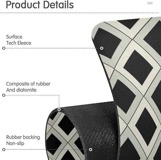 Kitchen Faucet Absorbing Mat Sink Splash Guard Behind Faucet Drip Catcher for Bathroom RV Bar 14.7x5.4in 1PCS Lattice