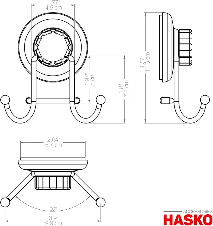 Powerful Vacuum Suction Cup Hooks Holder for Towel, Robe and Loofah - Stainless Steel Hook for Bathroom and Kitchen (Chrome)