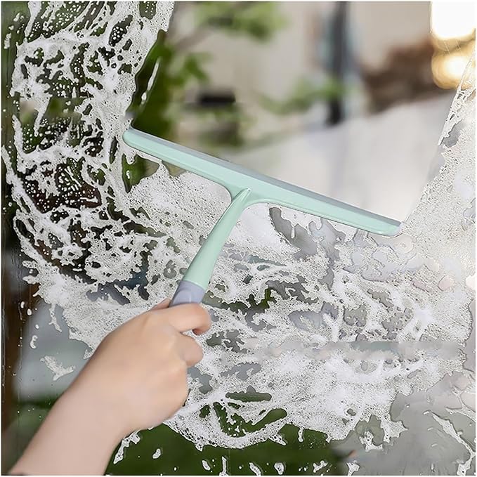 Window Squeegee Multi-Purpose Silicone Scraping Washing Wiper Household Window Bathroom Kitchen Glass Cleaning for Shower Glass(6)
