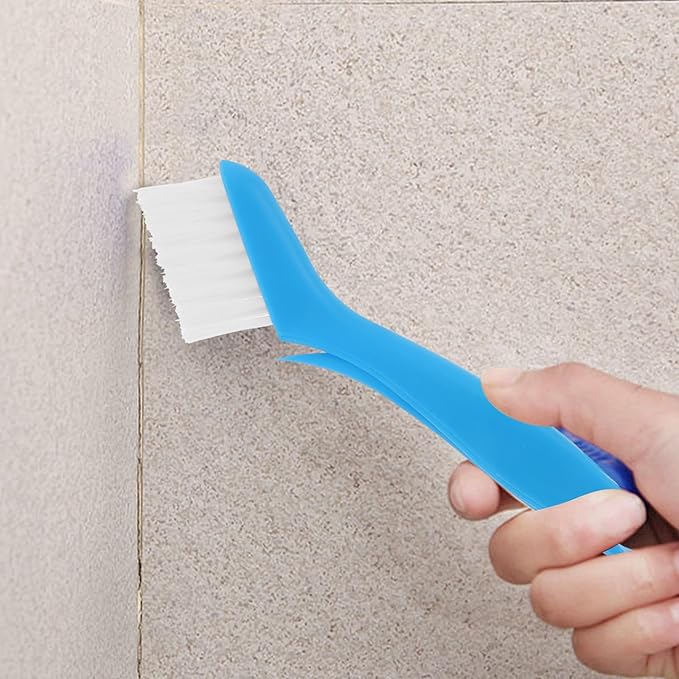 Wakauto Crevice Cleaning Brush Foldable Soft Scrub Brush Multifunctional Window Track Groove Cleaning Tool for Kitchen Blue