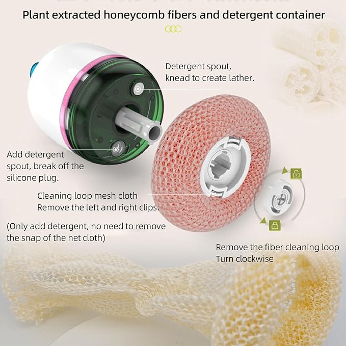 Cordless Dish Scrubber, USB Rechargeable Electric Dish Spin Scrubber, Easy & Quick & Efficient Cleaning, Practical Electric Dish Cleaning Brush for Dish Washing Kitchen (Roseate)
