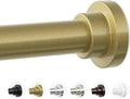 Shower Curtain Rod, 1" Diameter Heavy Duty Tension Shower Rod, Non Slip Adjustable 28-74 inch No Drilling Shower Curtain Rods Spring Tension For Bathroom, Shower Stall, No Rust, Chrome Gold
