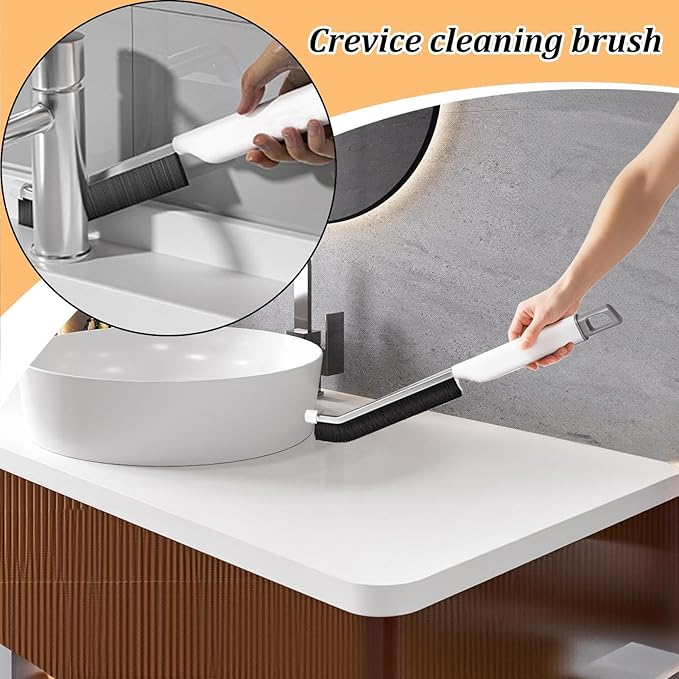 Scrub Brushes for Cleaning | Window Track Cleaner Brush | Bathroom Cleaning Supplies for Grout Faucet Window Shower Laundry Vehicle Kitchen Toilet