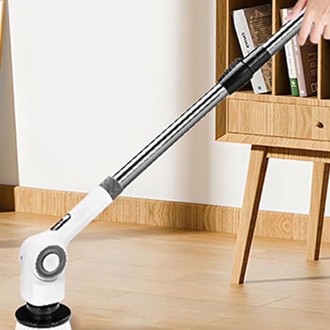 Electric Spin Scrubber 3 Speeds IPX7 Water Electric Cleaning Brush Cordless Power Shower Scrubber with 7 Brush Heads for Bathroom Kitchen