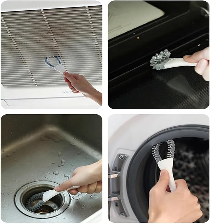 2PCS Cleaning BRUSHRS,BBQ Accessories Cleaning Brush,Grout Brush for Edge, Crevice Cleaning,Grout Cleaning Tool for Tile, Floor, Shower, Bathroom, Wall, Windows