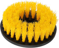 Drill Brush Attachment Set 5-inch Hollow Yellow Electric Cleaning Brush Heads Replacement for Floor Kitchen Bathroom Scrubbing Household Tool