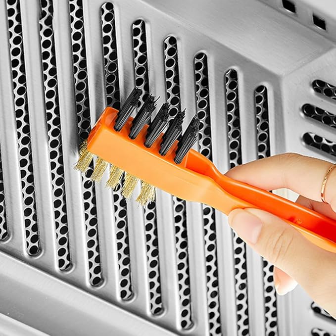2pcs Multipurpose Window Groove Cleaning Brush Stiff Bristles for Bathroom Floor and Tile Grout Deep Crevice Home Cleaning