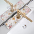 Stone Faucet Mat for Kitchen Sink, Diatomite Stone Sink Tray, 15.8" Super Absorbent Mat for Bathroom Counter, Prevents Moisture Buildup, Stone Drying Mat, Fast Drying Faucet Splash Guard