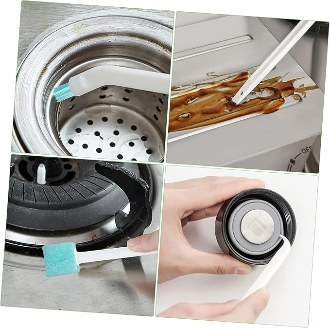 8pc Small Cleaning Brush Set Grout Brush for Household Kitchen Bathroom