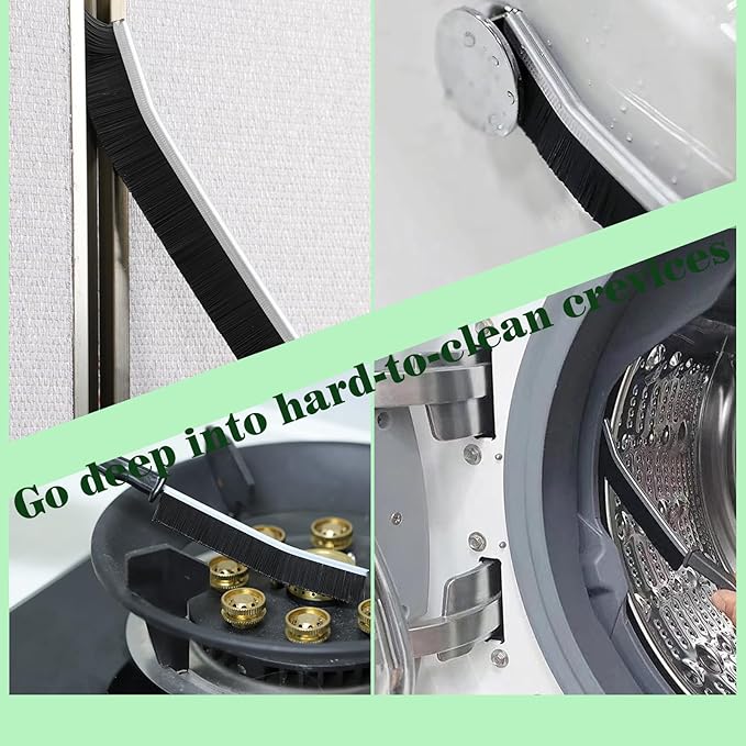 Hard Bristle Crevice Cleaning Brush for Small Spaces Cleaning, Thin Gap Cleaning Tool to Clean The Dead Corners for Kitchen Surfaces, Bathroom, Windows Sill Groove, Tiles, and Faucets, 5pcs Mixed