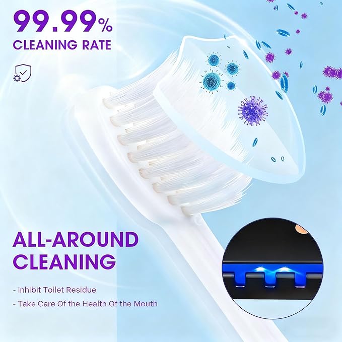 Toothbrush Sterilizer Holder Wall Mounted, USB Rechargeable Automatic Toothpaste Dispenser with 5 Brush Slots, Bathroom Organizer for Families (Black)