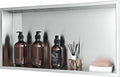 No Tile Needed Shower Niche for Shower Room Storage,Recessed Wall Niche Insert,Stainless Steel 304 (Brush, 12 * 24 in)