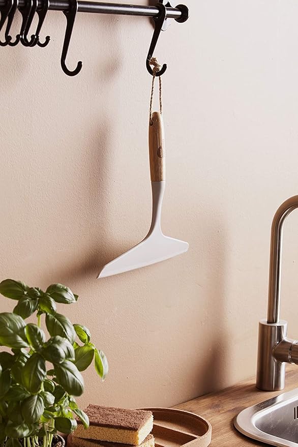 York ECONATURAL Bamboo Shower Squeegee Removes Excess Water from Large Glass Surfaces - Glass Panes, Shower Cubicles Without Leaving Stains, Brown
