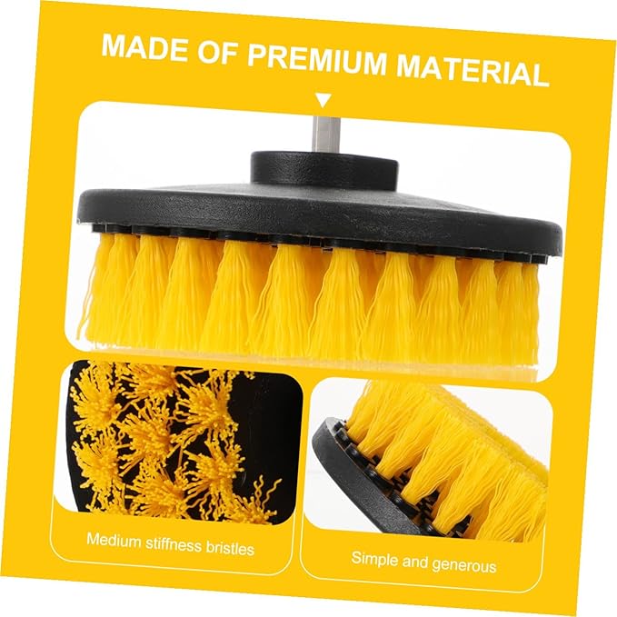 Mobestech 1pc Electric Drill Brush Portable Floor Scrubbing Tool Hollow Brush for Cleaning Bathtubs Tile Grout and Carpets