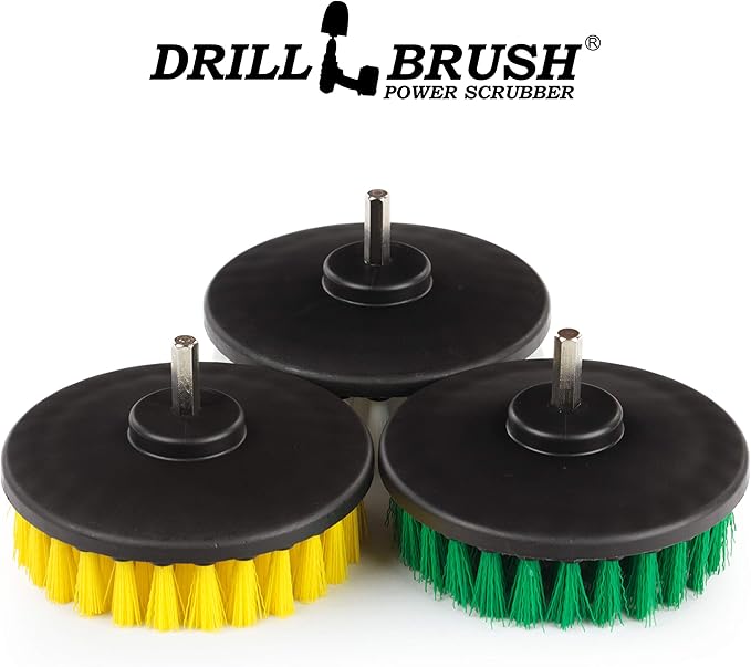 Kitchen Tools - Drill Brush - House Cleaning Spin Brush Kit - Stove, Oven Rack, Sink, Baseboard, Floor - Bathroom Accessories - Shower Door - Vanity Mirror - Shower Curtain - Bath Mat - Tile and Grout