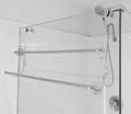 Insieme 29 x16 Inch Towel Rack for Over Glass Shower Wall or Glass Shower Enclosure (Frameless or Frames up to 1.6" Thick). Easy Do-It-Yourself Assembly - 2 Tier - Stainless Steel - No Rust