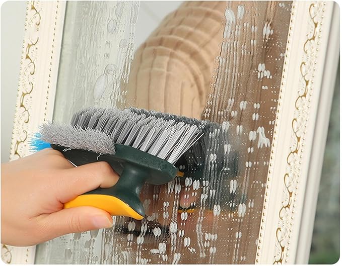 Crevice Cleaning Tool,Cleaner Scrubber - with Handle Small Cleaning Brushes for Tight Spaces,for Shower Kitchen Floor Tub Grout Household Countertop