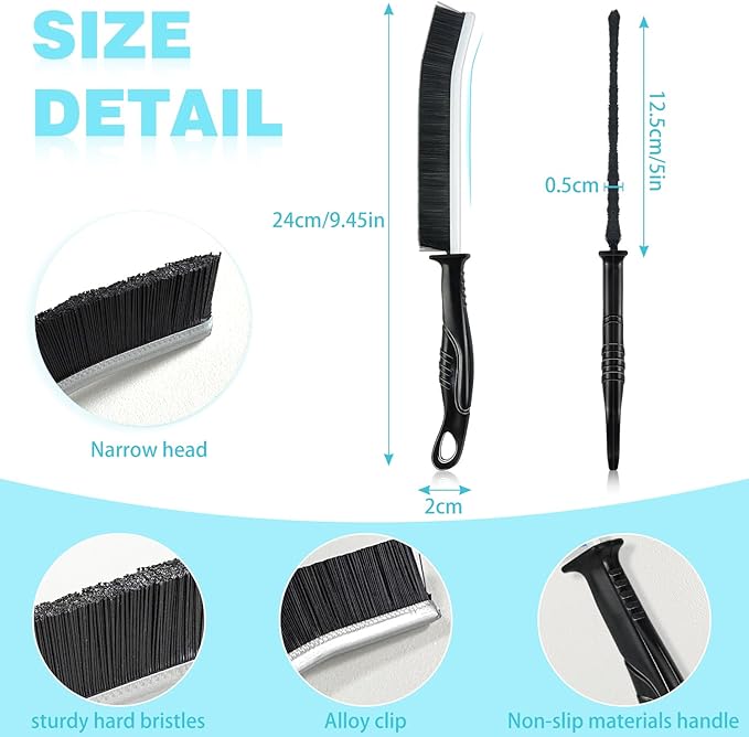 Crevice Cleaning Brush, 6Pcs Hard Bristle Multifunctional Gap Cleaning Brush Tool, Bathroom Gap Brush for Deep Cleaning Kitchen,Grout, Sink, Corners, Tight Spaces-Colors