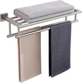 Towel Rack for Bathroom 20 Inch Wall Mounted Towel Rack Brushed Nickel Towel Shelf with Double Towel Bar SUS304 Stainless Steel Towel Holder for Bathroom Wall Hotel Towel Rail