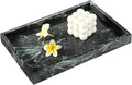 Koville Natural Marble Tray, 12x8“ Coffee Table Vanity/Decorative Tray for Jewerly, Watch, Perfume Candle Storage for Bedroom/Bathroom/Kitchen Countertop(Indian Green Marble)