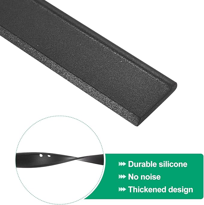uxcell 2Pcs 10 Inch Window Glass Shower Doors Replacement, Squeegee Rubber for Window Glass Shower Doors Tile Wall Cleaning, Black