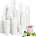 Lilymicky 500 Pack 7 oz Disposable Plastic Cups, Drinking Cups, White Party Cups for Birthday Parties, Picnics, Ceremonies, and Wedding