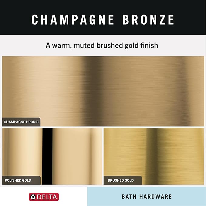 Delta Faucet 41550-CZ Contemporary Tissue Holder/Assist Bar, Champagne Bronze
