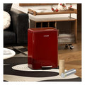 Kitchen Bathroom Trash Can - Stainless Steel Garbage Cans with Foot Pedal, Recycling Bin with Lid for Office Bathroom Decor (Red, 13 Liter / 3.5 Gallon)