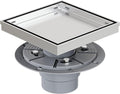 Neodrain 6-Inch Square Shower Drain with Tile Insert Grate, Professional Brushed 304 Stainless Steel Rectangle Shower Floor Drain Manufacturer, Floor Shower Drain with Shower Drain Base