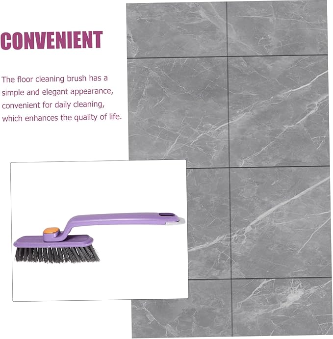 FRCOLOR Ergonomic Handle Rotating Cleaning Brush Deep Gap Scrub Brush for Window Grooves Door Jamb Countertops Sink Stove Bathroom Tile Grout Easy to Use