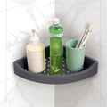Corner Caddy Bathroom Shower Shelf Wall Mounted No Drilling Storage Shelves rack Adhesive Triangle Baskets ABS Bathroom Kitchen toilet Storage Basket Bathroom Accessories (Z 330 Dark grey)