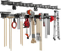 99" Heavy Duty Wall Mounted Garage Tool Organizer – 6 Panels & 18 Adjustable Hooks, 1380 lbs Load Capacity, Modular Storage for Efficient Tool Organization, Easy Install in Garage, Garden, 28 Pack