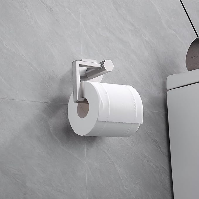GERZWY SUS 304 Stainless Steel Toilet Paper Holder Bathroom Paper Towel Dispenser Tissue Roll Hanger Wall Mounted, Brushed Finish